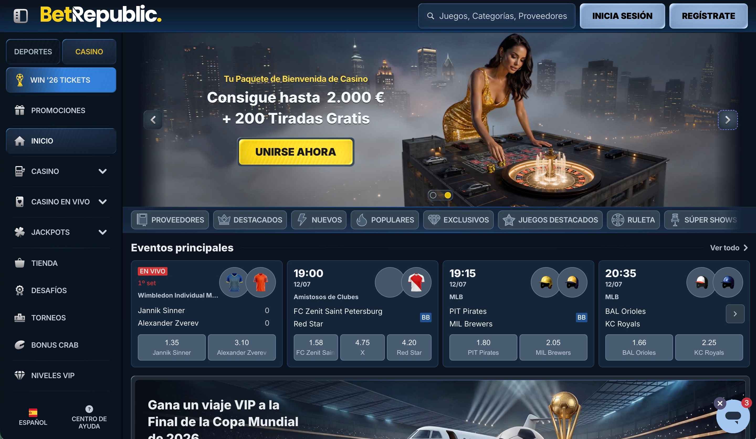 Reseña del casino BetRepublic (2026)