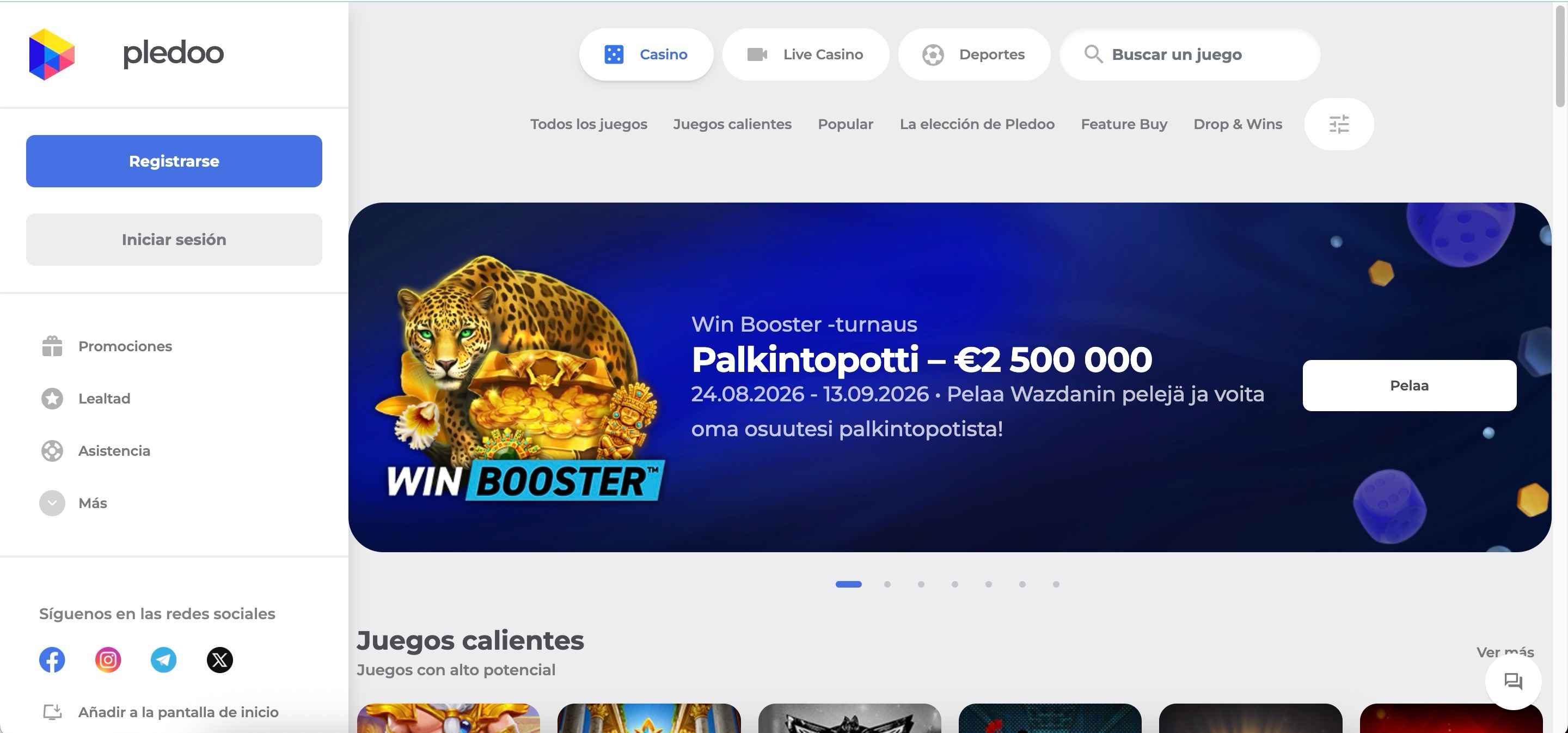 Reseña del casino Pledoo (2026)