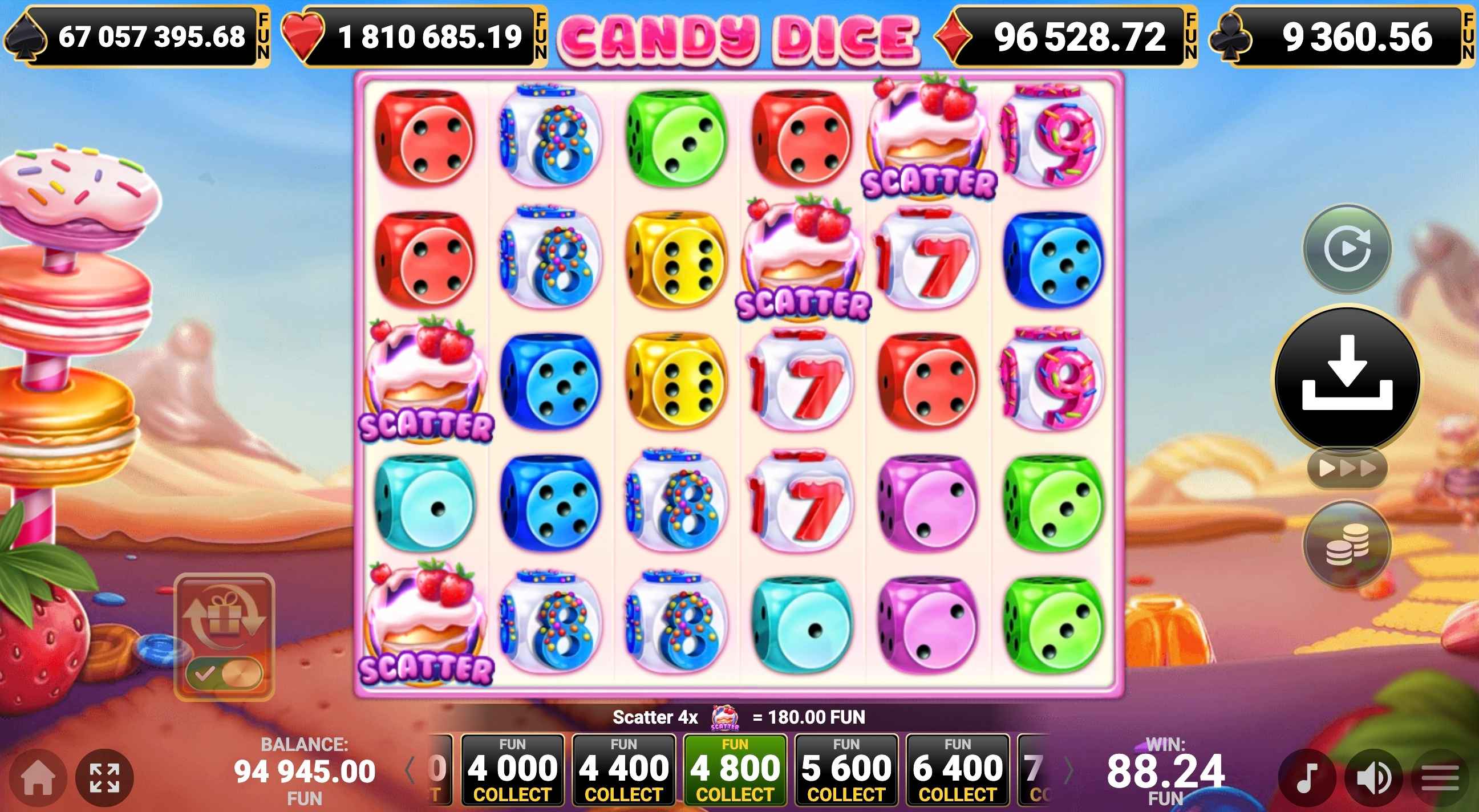 Candy Dice de Amusnet (2026)