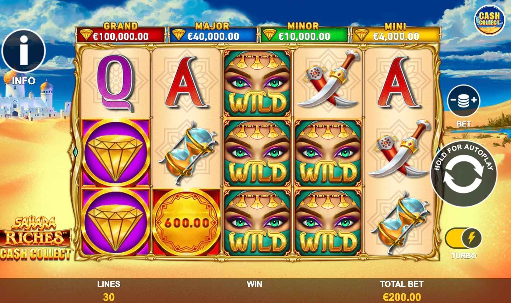 Sahara Riches: Cash Collect de Playtech (2026)